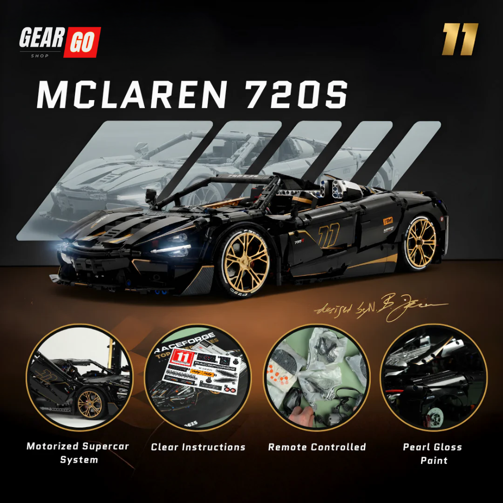 Remote-Controlled McLaren 720S Construction Kit – 3,664 Pieces